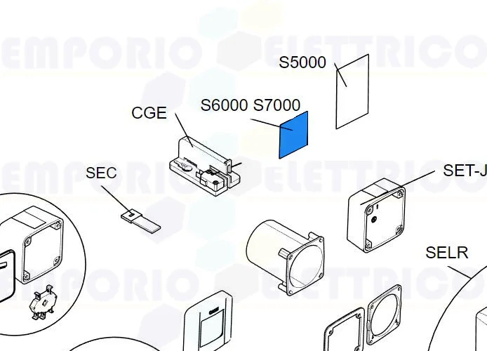 came ricambio guarnizione tastiera s6000 - s7000 rir456 119rir456