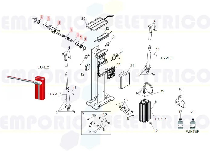 faac ricambio gruppo di moto completo b680h 63003306